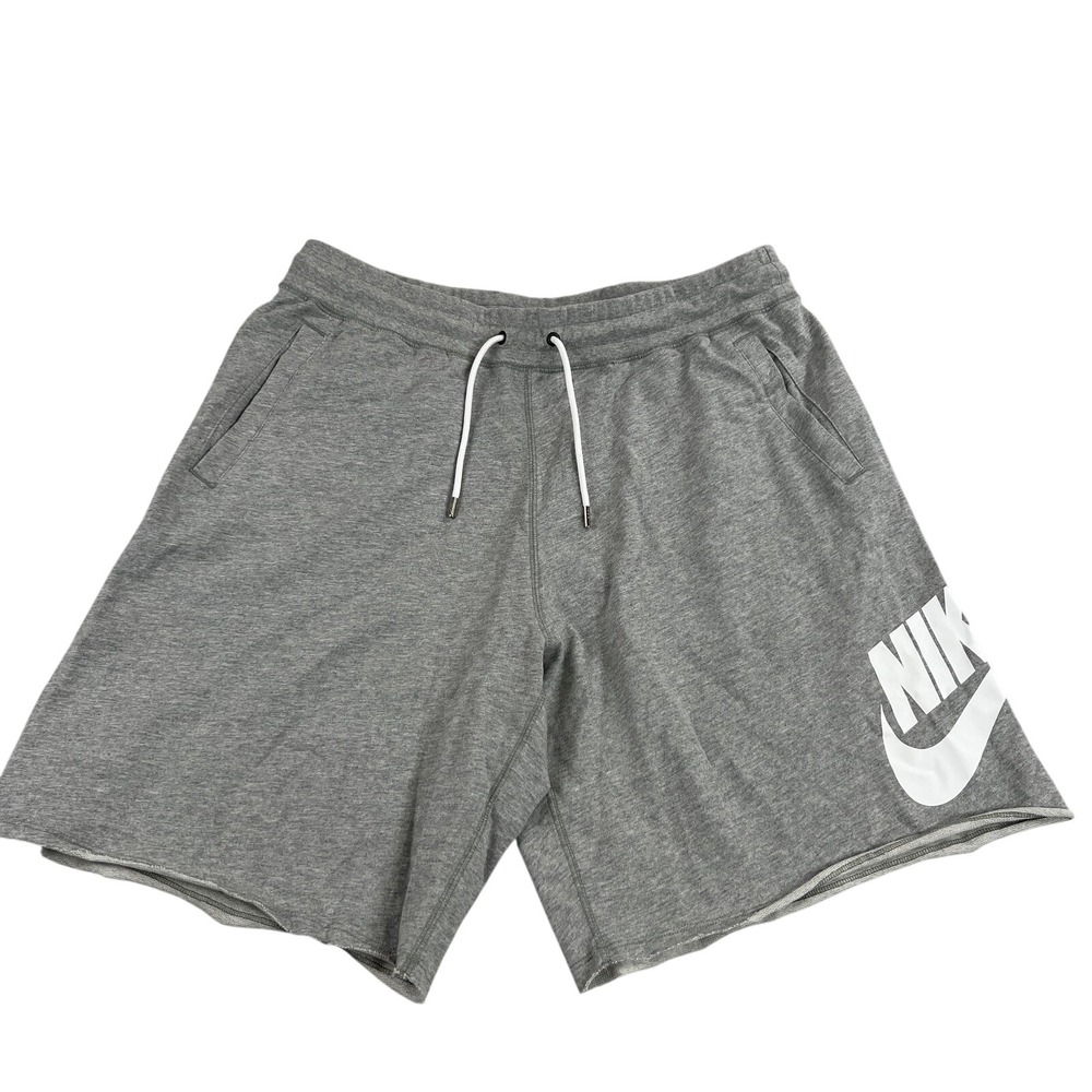 Nike Sportswear Alumni Shorts 2XL Grey French Terry Mens Fleece Athletic Sweat